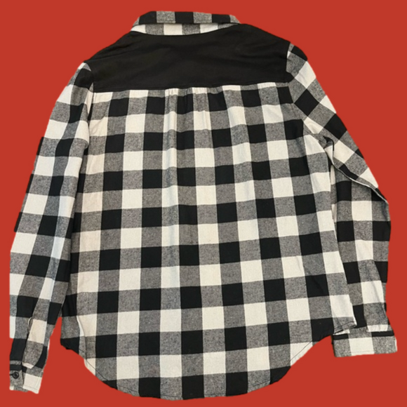 Pittsburgh Steelers Juniors Black Front Knot Plaid Size XL Button-Up Shirt NWT - Picture 13 of 16